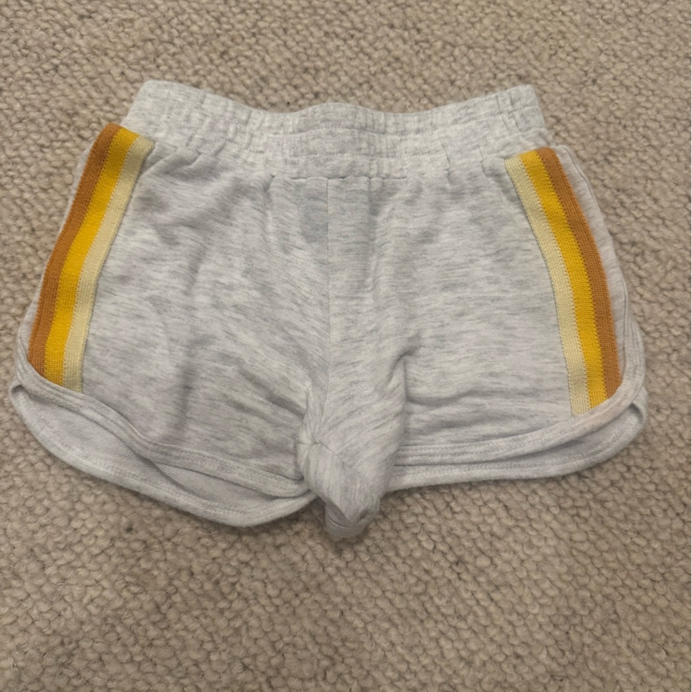 Kids Gray Shorts with Yellow Stripes